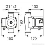 25-80 180 ivóvizes keringető szivattyú (ALKATRÉSZ)