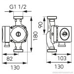 GPA II 25-60 130 fűtési keringető szivattyú