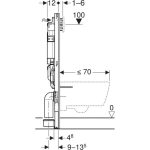Geberit Duofix Sigma csatlakozócsonkkal szagelszíváshoz  111.367.00.6