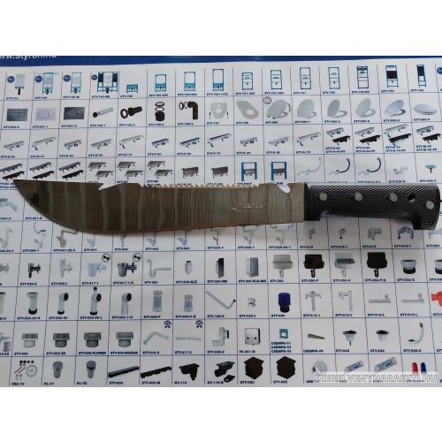 Bozótvágó kés (machete/RAMBO) teljes/penge hossz: 435/300 mm nyél: műanyag
