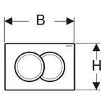 Geberit nyomólap fehér Delta 115.107.11.1