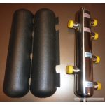 BRH hidraulikus váltó + iszapleválasztó MÁGNESES rozsdamentes 6x1" 70kW