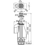 Öblítőszelep kettős gombbal
