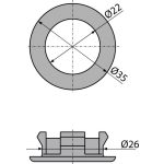 Rozetta – mosdó túlfolyóhoz DN35