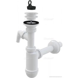   Mosdószifon DN32 csatlakozóval és műanyag leeresztővel DN63