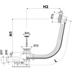 Automata kádszifon készlet, bronz-antic
