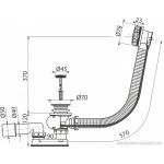 Alcadrain Automata kádszifon készlet, RED GOLD-szálcsiszolt matt, A55K-RG-B