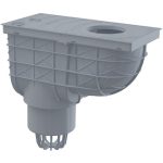 Univerzális esővíz elvezető 300×155/110 mm, függőleges, szürke