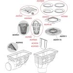 Univerzális esővíz elvezető 300×155/110 mm, függőleges, fekete