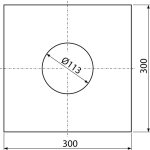 Öntapadó vízszigetelő gallér padlóösszefolyóhoz 300×300 mm