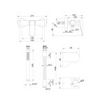 NERI PLUS zuhanycsaptelep, réz