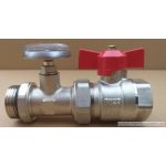 BRH golyóscsap hőmérővel 1"KB egyenes hőmérő Ø40mm/0-120°C