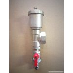 BRH osztóvég 1"BM töltő - ürítőcsappal légtelenítővel