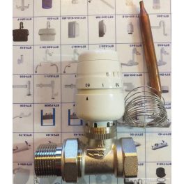   BRH termosztatikus zónaszelep + kapilláris termofej 1"KB