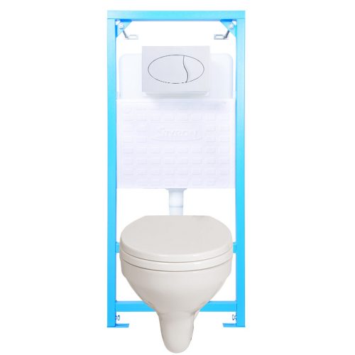 Egységcsomag NIAGARA FIX WC tartály + fehér ovális nyomólap + fali WC csésze (Keraco)