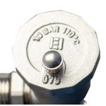 Everline osztóvég 1"KM töltő - ürítőcsappal légtelenítővel ellenanyás típus