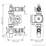 Padló és felületfűtés szabályzó szett keringetőszivattyúval