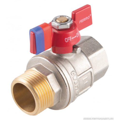 Ferro F-Power golyóscsap pillangókarral, 1/2" KB