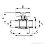 Ferro F-Power golyóscsap pillangókarral, 1/2" KK