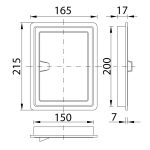 Csempeajtó 150x200 mm