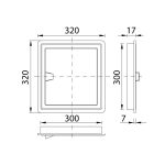 Csempeajtó 300x300 mm