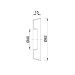 Csőtakaró Ø40 mm (lapos)