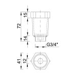 Vakdugó 3/4"-os, vastag falú