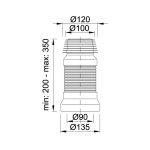 Flexibilis WC bekötő rövid
