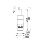 Öblítőszelep (komplett), AQUA WC Tartályhoz