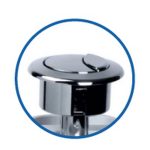 Monoblokkos egységcsomag: dupla gombos öblítőszelep + 3/8"-os műanyag menetes töltőszelep, szerelési egységcsomaggal