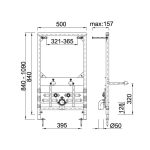 Beépíthető bidékeret (840 mm magas)