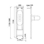 Mozgáskorlátozott, kapaszkodóval ellátható WC keret