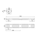 Alacsony kültéri folyóka 1 m-es horganyzott ráccsal