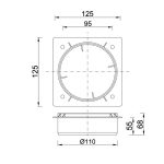 Alsó bekötő idom Ø110-es