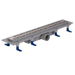   Styron zuhanyfolyóka 600 mm-es CHAIN rozsdamentes keskeny fedráccsal