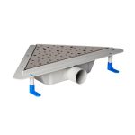 Styron sarok zuhanyfolyóka Drops fényes ráccsal