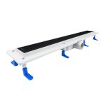 Styron zuhanyfolyóka FEKETE festett üveggel 700 mm-es