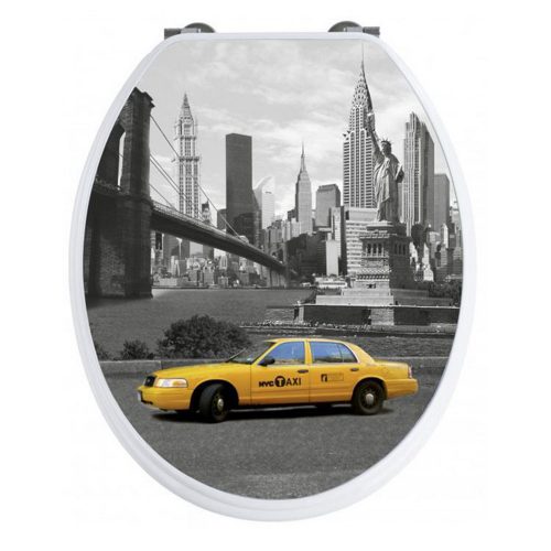 Wc ülőke színes MDF New York taxi