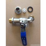 Tömlővéges kerti csap erősített modell réz/nikkelezett 1"-5/4"