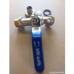 Tömlővéges kerti csap erősített modell réz/nikkelezett 1"-5/4"