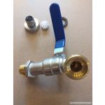 Tömlővéges kerti csap erősített modell réz/nikkelezett 1"-5/4"