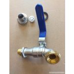 Tömlővéges kerti csap erősített modell réz/nikkelezett 1"-5/4"